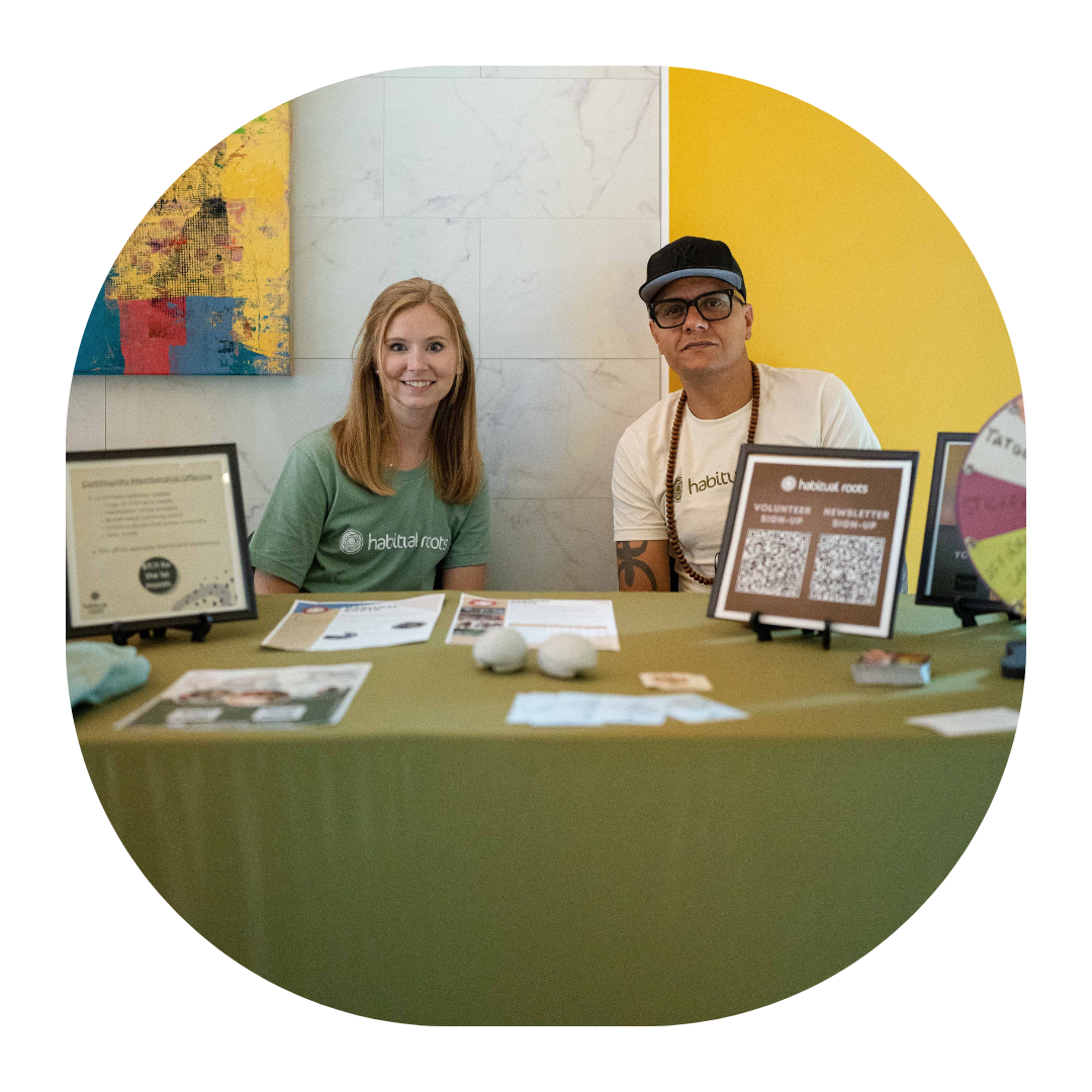 Katie and Miguel volunteering at Sonic Movement: Music and Mindfulness Festival